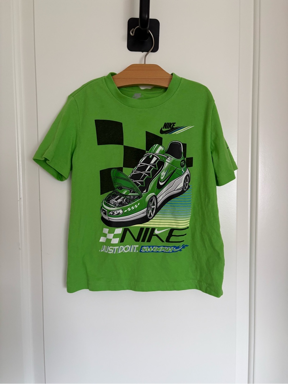 Nike Boys' Neon Green Racing Car Graphic Tee